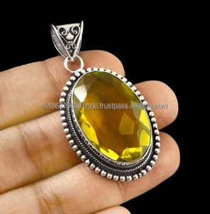 Colgante de piedra citrino minimalista más vendido, collar de plata de ley fina hecho a mano, piedra citrina, colgante único más vendido - Product Image 4