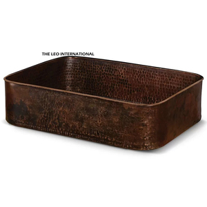 Fregadero de Cocina Decorativo de Cobre con Detalles Martillados Intrincados y Lavabo Extra Grande para Interiores de Cocina Estilo Rústico - Product Image 5