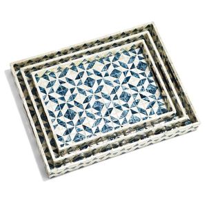 Luxurious Mother Of Pearl Serving Tray For Decorative Dining Coffee Service And Elegant <b>Party</b> <b>Table</b> Presentation - Product Image 2
