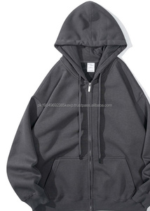 Sudaderas con Capucha y Cremallera para Hombre, Otoño Invierno, Logotipo Personalizado, Cálidas, Gruesas, de Algodón, Muestra Gratuita, Venta al por Mayor de Fábrica, Diseño Forrado, Tejido de Punto, Color Sólido - Product Image 3