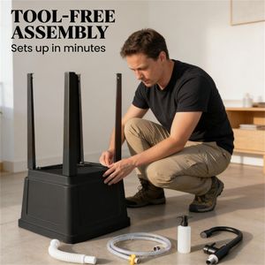 Fregadero Portátil Independiente de Color Negro para Camping y Cocina - Product Image 2