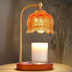 Electric Amber Light Candle Warmer Lamp with Timer <b>Dimmer</b> 2 Bulbs for Wax Jars Gift for Women - Product Image 1