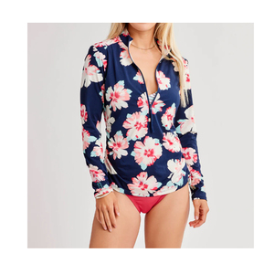 Maillot de surf et de natation à manches longues pour femme, personnalisé, en Spandex/Nylon 240g, 100% prérétréci, service OEM - Product Image 6