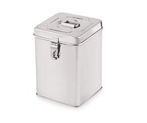 Boîte de conservation carrée en acier inoxydable avec fermeture sécurisée pour aliments secs, ustensile de cuisine domestique - Product Image 3