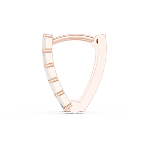 Pendientes de Aro con Diamantes Cultivados en Laboratorio de Alta Gama, Oro Rosa Sólido de 14K, Diseño Moderno y Elegante para Mujer, Boda, Compromiso - Product Image 3