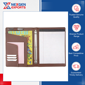 Nexgen Exports, Distribuidor Global, Vende Carpeta de Anillas de Cuero PU de Excelente Calidad, Diseño Personalizado, Modelo de Carpeta de Anillas-12 - Product Image 5