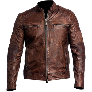 Modern Men Leather Jacket with Clean Design and Comfortable Inner Feel - Product Image 1