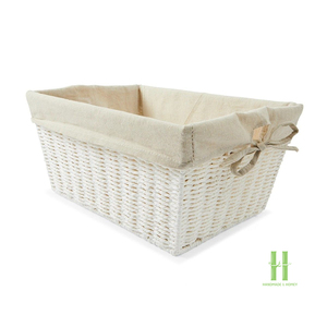 TOP SELLING Handmade Eco Paper Rope <b>Basket</b> with Cutout Handles Decorative Storage Box for Modern Home Organization - Product Image 3