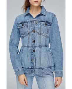 Top en jean pour femme élégant, décontracté, moderne, chic, confortable, de qualité supérieure, durable, doux, tendance, unique - Product Image 3