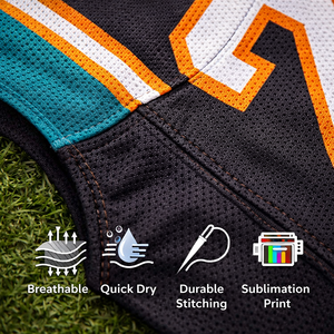 Fabricante de camisetas de baloncesto personalizadas OEM, de secado rápido, transpirables, 100% poliéster, con nombre y número del jugador bordados. - Product Image 3