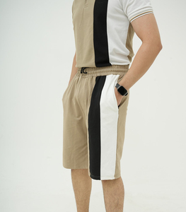 Wholesale Men Summer Shirt and Shorts <b>Set</b> Casual 2 Piece Matching Outfit Custom Logo Men Two Piece Shirt Shorts <b>Set</b> Streetwear - Product Image 3