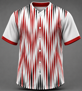 Unisex Baseball Jersey Short Sleeve Striped Heat-Transfer Printed 100% Polyester Anti-Bacterial Moisture Wicking V-neck Regular - Product Image 3
