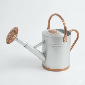 Arrosoir en acier galvanisé de style vintage, bec long col de cygne, poignée ergonomique, capacité de 1,5 L, respectueux de l'environnement - Product Image 3