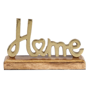Letrero Decorativo Metálico para el Hogar con Base de Madera, Adorno de Mesa para Sala de Estar, Dormitorio, Oficina, Decoración del Hogar - Product Image 4