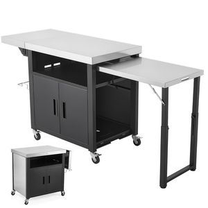 Carrello per Barbecue da Esterno con Armadietto Portaoggetti, Isola Cucina con Piano in Acciaio Inox da 74,8 Pollici - Product Image 1