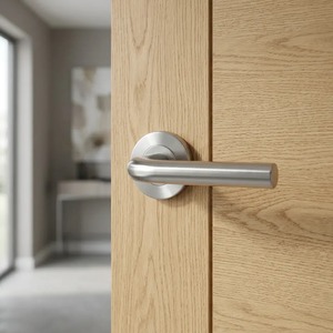 Poignée de porte à levier en acier inoxydable mat écologique pour portes intérieures, portes de chambre, portes de bureau, disponible à prix abordable - Product Image 4