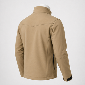 Veste softshell pour homme, conçue avec un tissu doux, coupe confortable et protection fiable contre les intempéries pour le travail en extérieur et les voyages. - Product Image 3