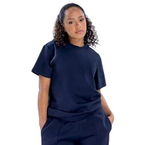 <b>Women</b> Navy Blue Short Sleeve Gym T <b>Shirt</b> <b>Loose</b> Fit Workout Top Casual Fitness Activewear Custom Logo Clothing Manufacturer OEM - Product Image 3