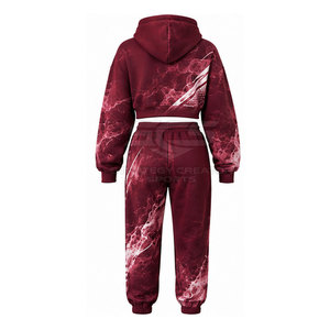 Ensemble de sweats à capuche courts pour femmes, en tissu léger, confortable et au style assorti, pour un usage décontracté et sportif - Product Image 3