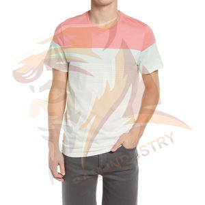 Camiseta con cuello redondo para hombre, de calidad premium, estilo urbano, diseño de patrón sólido, camisetas para hombre en venta en línea. - Product Image 6