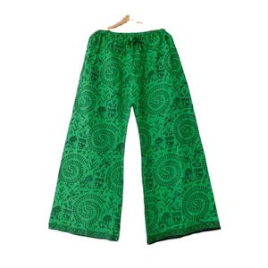 Pantalon de yoga en coton fait main pour femmes pantalon complet décontracté pour l'été confortable avant plat Design en gros du fabricant - Product Image 1