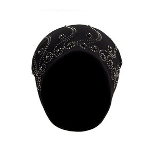 Gorro de Punto Holgado con Decoración de Piedras Brillantes, Elegante Gorro de Invierno Adornado con Cristales - Product Image 1