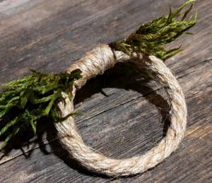 Anneaux de serviette en corde de jute : Décoration de table rustique - Product Image 1