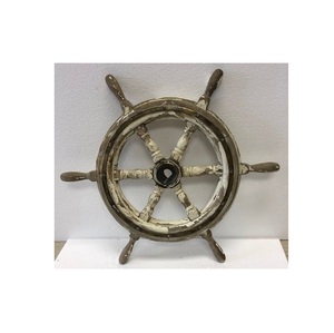 Wooden <b>Ship</b> <b>Wheel</b> Artistic Marine Decor Companion Intended to Celebrate Ocean Living through Elegant Wall Presentation - Product Image 4