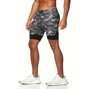 Camouflage Quick Dry Sports Running <b>Shorts</b> for Men <b>Lightweight</b> Breathable Gym Training Workout <b>Shorts</b> Elastic Waist Athletic - Product Image 1