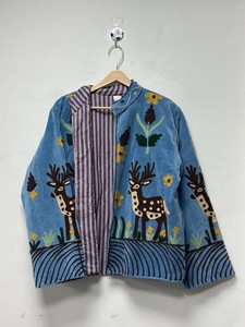 <b>Velvet</b> Suzani <b>Jacket</b> for <b>Women</b> Handmade Deer Embroidered <b>Jacket</b> Boho Floral Coat Statement Festival Wear Artisan Fashion Outwear - Product Image 4