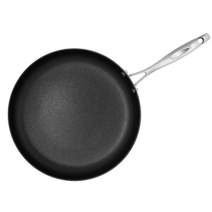 Stainless Steel Frying <b>Pan</b> Round Minimalist Design Durable Polished Exterior No Coating For Gas <b>And</b> Induction Cooker - Product Image 4