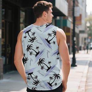 Camiseta Deportiva Personalizada para Hombre, Cuello en V, Tejido Elástico, Sin Mangas, para Gimnasio, Entrenamiento, Ropa Deportiva - Product Image 2
