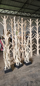 Handmade Wood Driftwood Tree Sculpture Modern <b>Rustic</b> Extendable Living Room Cabinet <b>Furniture</b> - Product Image 1