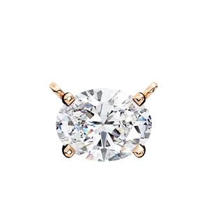 Pendentif en diamant ovale de couleur E, cultivé en laboratoire, en or massif 10K, 14K ou 18K, bijou unisexe pour cadeau de mariage, fiançailles et anniversaire - Product Image 4