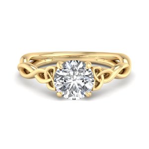 Bague en Moissanite et Diamant sur Base Argentée de Qualité Supérieure, Design Torsadé à Quatre Griffes, Cadeau Spécial Saint-Valentin pour Femme - Product Image 5