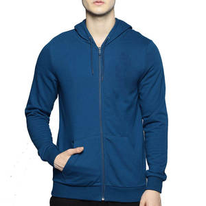Sweat-shirt à capuche zippé personnalisé pour homme, fermeture éclair bidirectionnelle, vente en gros OEM pour les marques de streetwear américaines - Product Image 1
