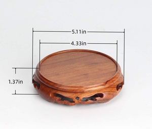 Présentoir sur pied en bois massif poli fait main, style moderne, pour gâteaux, desserts et organisation de table - Product Image 3