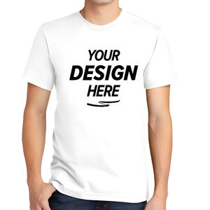 T-shirt blanc uni 100 % coton écologique pour homme, avec logo personnalisé imprimé sur le devant, conception OEM ODM, créez votre propre modèle, vente en gros - Product Image 3