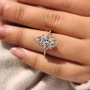 Anillo de Plata 925 con Moissanita de Alta Calidad, Elegante y Vintage, para Mujer, Joyería de Lujo, Regalo de Boda o Compromiso Disponible - Product Image 5