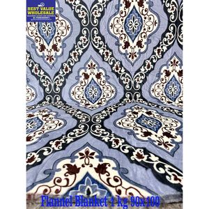 1KG Luxury Soft Winter Flannel Raschel Double <b>Bed</b> Blanket - Product Image 1