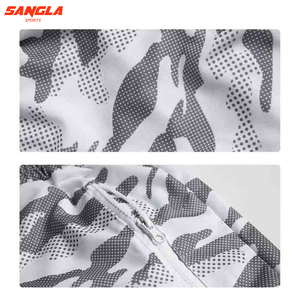 Conjunto de Chaqueta Corta y Pantalones Cortos Cortavientos Personalizados de 2 Piezas, Chándal Urbano de Nylon y Poliéster con Cremallera para Hombre al por Mayor - Product Image 2