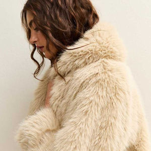 Abrigo Largo de Cuero Genuino para Mujer con Cuello de Piel Real, Abrigo de Invierno a la Moda, Prenda Exterior Cálida de Lujo, Abrigo Largo de Alta Calidad - Product Image 4