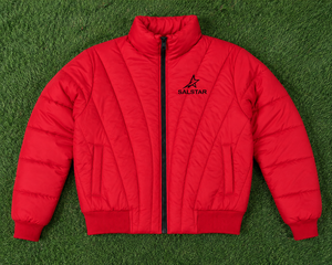 Chaqueta acolchada roja para mujer, chaqueta bomber acolchada de invierno, muy cálida, ligera, a la moda, para exteriores, estilo crop top - Product Image 6