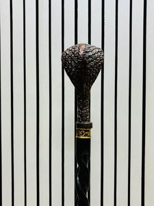 Bastón de paseo con cabeza de cobra tallada y pulida a mano |   Adorno de pared de madera de haya original, plegable en 3 partes, para San Valentín y Pascua - Product Image 4