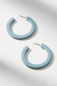 Boucles d'oreilles créoles en résine tendance, violet clair, forme personnalisée, bijoux fantaisie pour femme, SAMI HANDICRAFT, thème ange - Product Image 5