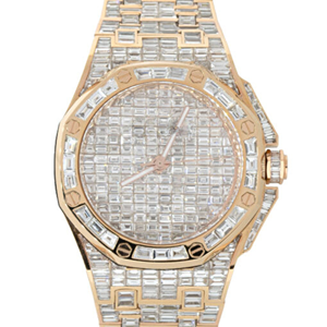 Diamante probador aprobado Moissanite reloj | VVS lujo helado esqueleto al por mayor - Product Image 1