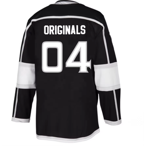 Jersey de Hockey sobre Hielo Personalizado para Hombre, Color Negro, 100% Poliéster, Transpirable, de Secado Rápido, con Sublimación - Product Image 3