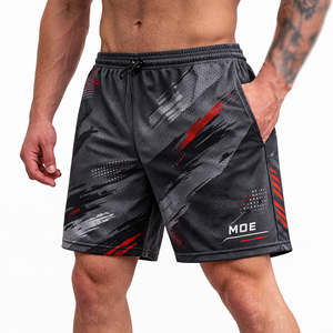 Pantalones Cortos de Entrenamiento de Malla Sublimados Personalizados MOE, Ropa Deportiva para Gimnasio, Cordón Elástico, Ropa Deportiva de Alto Rendimiento, Fabricación al por Mayor - Product Image 4