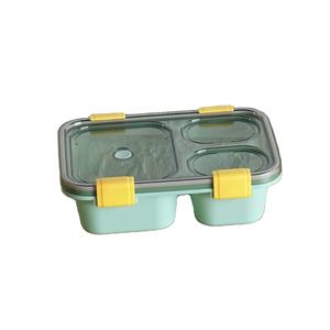 Boîte à lunch bento à 3 compartiments avec couvercle à boucle hermétique, récipient de préparation des repas en plastique de qualité alimentaire, étanche, pour le bureau et l'école - Product Image 1