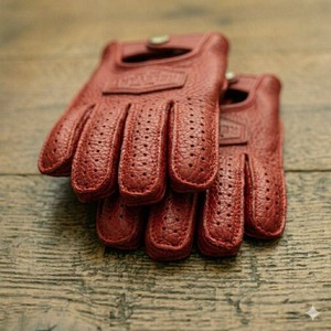Guantes de Invierno Cortos Unisex de Piel de Ciervo Premium, Color Rojo, con Logotipo Personalizado, Súper Suaves y Cálidos, 160g, Sin Forro, Antideslizantes - Product Image 4